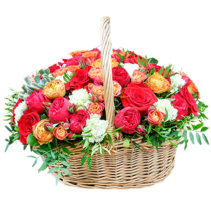 Цветы в корзинке «Вернисаж»